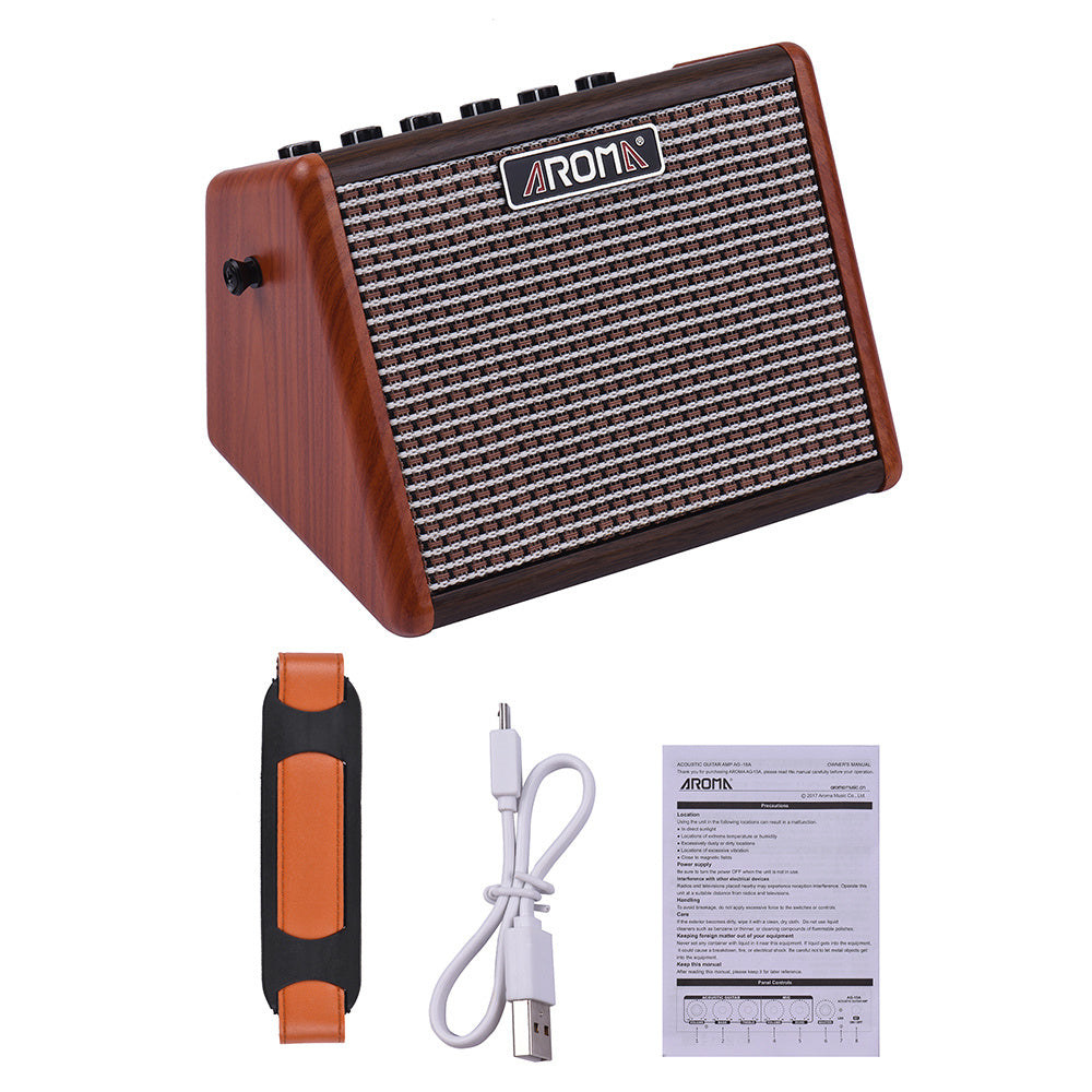 Aroma Acoustic Guitar Charging Speaker offers stylish, high-quality sound for musicians with Bluetooth connectivity.